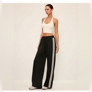 Commense Side Stripe Wide-Leg Sweatpants